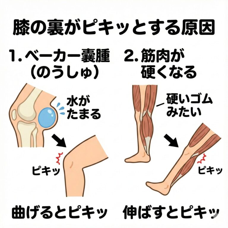 【膝の裏が痛い】とお悩みの方へ:ピキッとする原因と自宅でできる解消法を専門医が解説 - 札幌ひざのセルクリニック|変形性膝関節症・手術しない膝治療